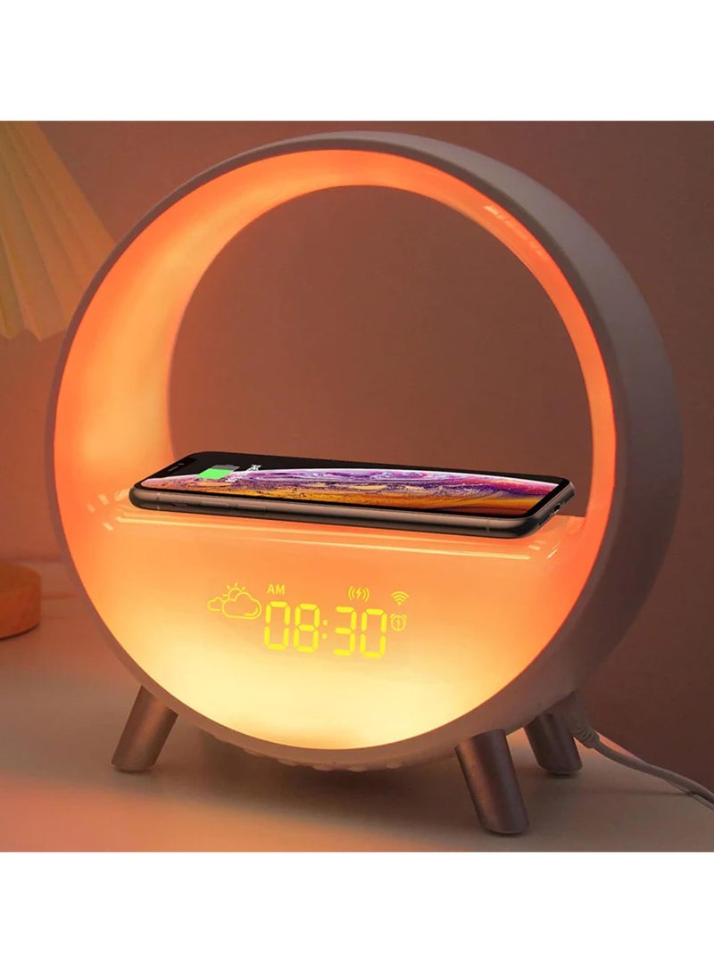 Rgb Sunrise Alarm Clock With Wireless Charging Station - Image 1