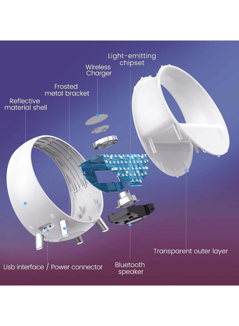 Rgb Sunrise Alarm Clock With Wireless Charging Station - Image 3