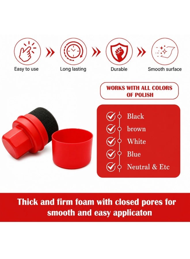 SAFI WAX Tire Dressing Applicator with Protective Cover, High Density Foam Tire Shine Applicator Pad, Reusable Tire Wax Sponge for Tire Dressing, Car Tire Polish, Trim, Rubber, Leather and Plastic Care ERPCSfw 44083 - Image 2