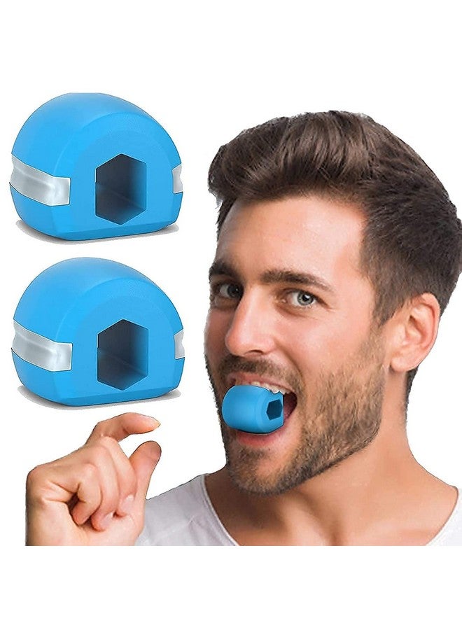 Spefez Jawline Exerciser Tool Men Jawline Shaper Jawline Exerciser Jawline Gum Jawline Exercise Jawline Chewing Gum Jawline Exerciser Tool Men 60 lbs Jawline Shaper For Men (a), Blue - Image 1