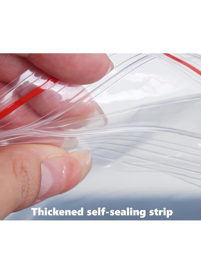 bvslf Reusable/Resealable Self Sealing Zip Lock Covers Storage Pouch Bags, 10 x 14 inches, 50 Pieces (Transparent)(Plastic) - Image 3