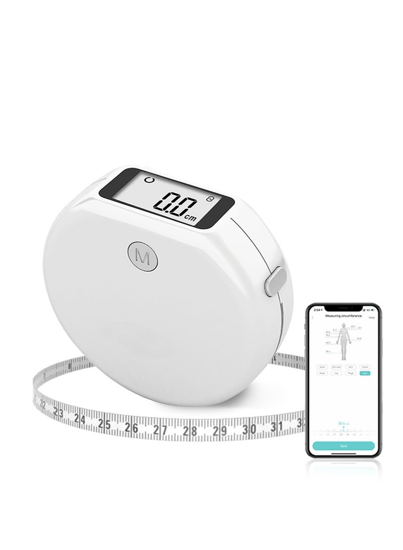 Excefore Smart Body Tape Measure, SUN & LION Accurate Body Fat Measure, Digital LCD Monitor Display, Body Measurement Tape with Bluetooth for Fitness Man & Woman, Data Syn, Lock Pin (inch & cm) - Image 1