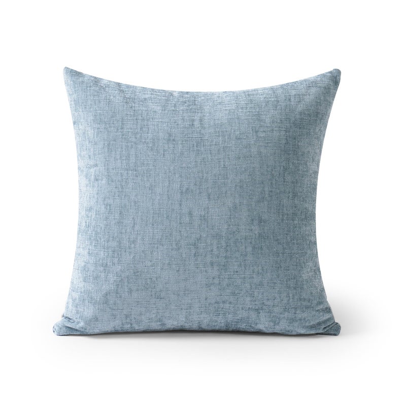 Eminence Home Nova Textured Filled Cushion with Down Alternative Filling Ultimate Comfort for Decorative Cushion Bed, Couch, Sofa and Supportive Use, Premium Square Pillow 48x48cm - Teal, 1 Piece - Image 1