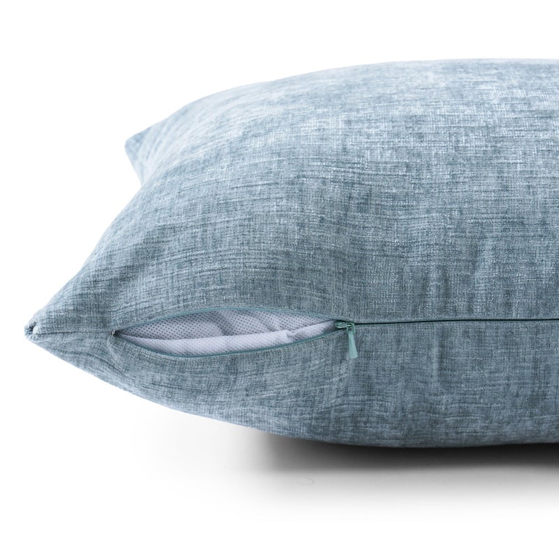 Eminence Home Nova Textured Filled Cushion with Down Alternative Filling Ultimate Comfort for Decorative Cushion Bed, Couch, Sofa and Supportive Use, Premium Square Pillow 48x48cm - Teal, 1 Piece - Image 3