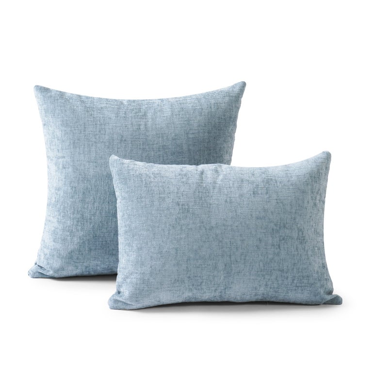 Eminence Home Nova Textured Filled Cushion with Down Alternative Filling Ultimate Comfort for Decorative Cushion Bed, Couch, Sofa and Supportive Use, Premium Square Pillow 48x48cm - Teal, 1 Piece - Image 4