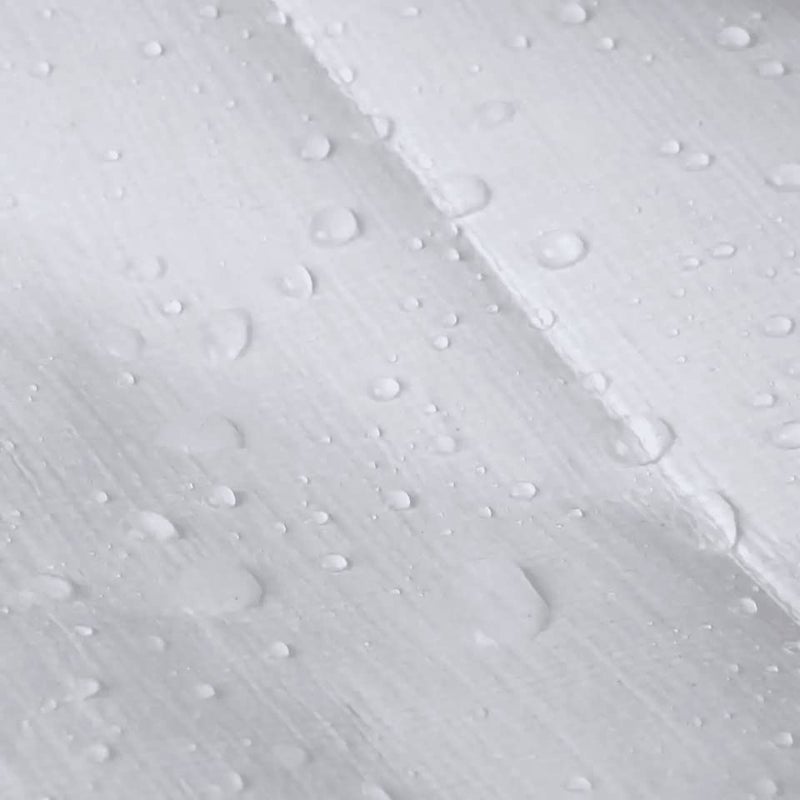 Premsons Tarpaulin 120 GSM Thick Waterproof UV Resistant Heavy Duty Sheet Rot Rip Tear Proof Tadpatri with Grommets Reinforced Edges Poly Tarp Cover Rain Roof Shed Protection 6 x 6 ft White - Image 3