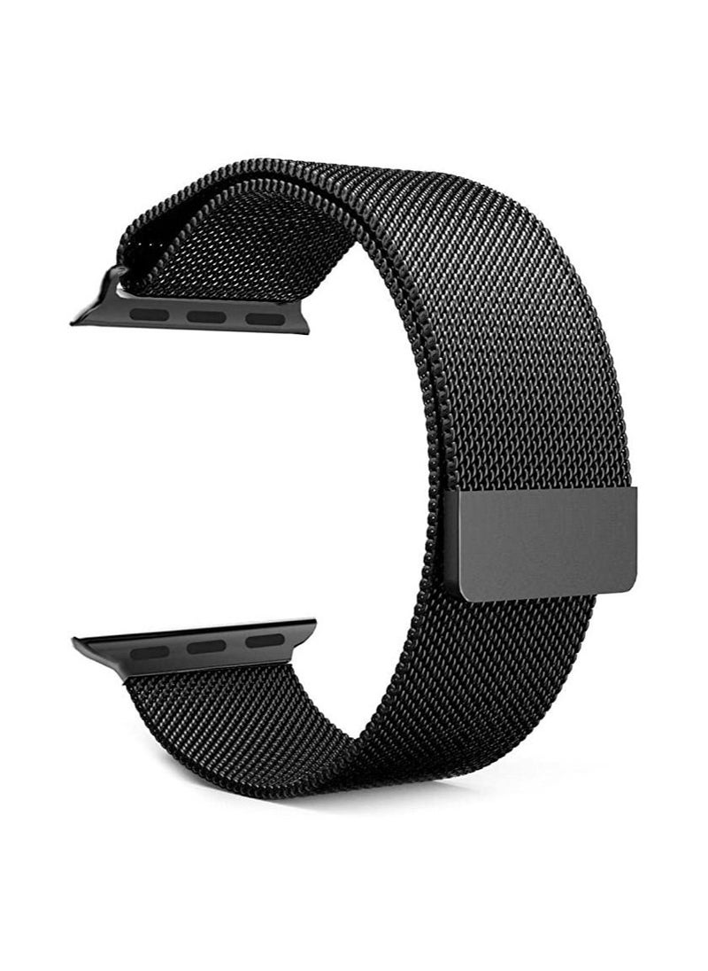Generic - Milanese Loop Watch Band for 38mm/40mm/41mm Apple Watch, Stainless Steel iWatch Replacement Strap - Black Color - Image 1