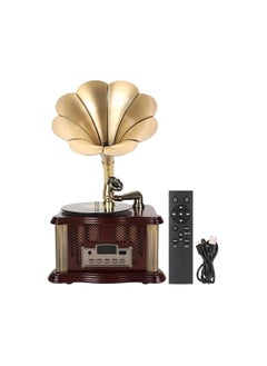 General Gramophone Bluetooth Speaker, Mini Vintage Record Player Phonograph Bluetooth Speaker with FM Radio, Dual Speraker, Remote Control USB Wireless Speaker Music Player for Home  - Image 3