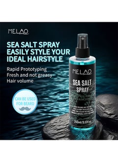MELAO Sea Salt Spray Hair Men - Sea Salt Spray for Men - Salt SPray with Seaweed, Aloe Vera and Red Seaweed - Spray for Men Hair for More Volume and Texture - 240ml  - Image 2