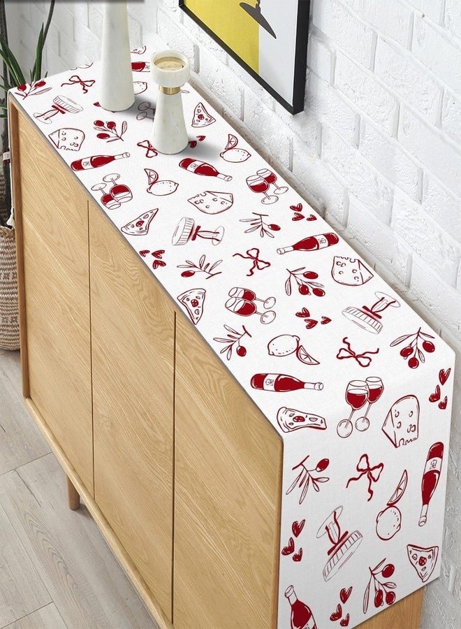 Pudodo That's Amore Table Runner Valentines Day Italian Themed Bachelorette Party Wedding Bridal Shower Kitchen Dining Room Home Decor (13" x 108") - Image 5
