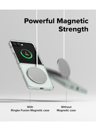 غطاء حماية شفاف مغناطيسي لهاتف Samsung Galaxy Z Flip 7 متوافق مع MagSafe، غطاء شفاف كريستالي مضاد للاصفرار لهاتف Samsung Galaxy Z Flip 7 - view 3
