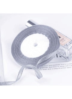 Oubaka 4 Roll Christmas Glitter Metallic Silver Ribbon Glitter Ribbon For Gift Crafters Wedding Party Birthday Wrap Hair Bows Floral Projects Wrapping Decorations Diy Crafts Arts(1/4Inx22M)  - Image 4