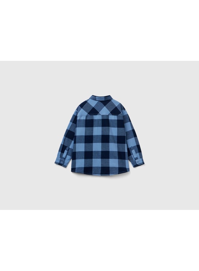 UNITED COLORS OF BENETTON Plaid Shirt In 100% Cotton - Image 2