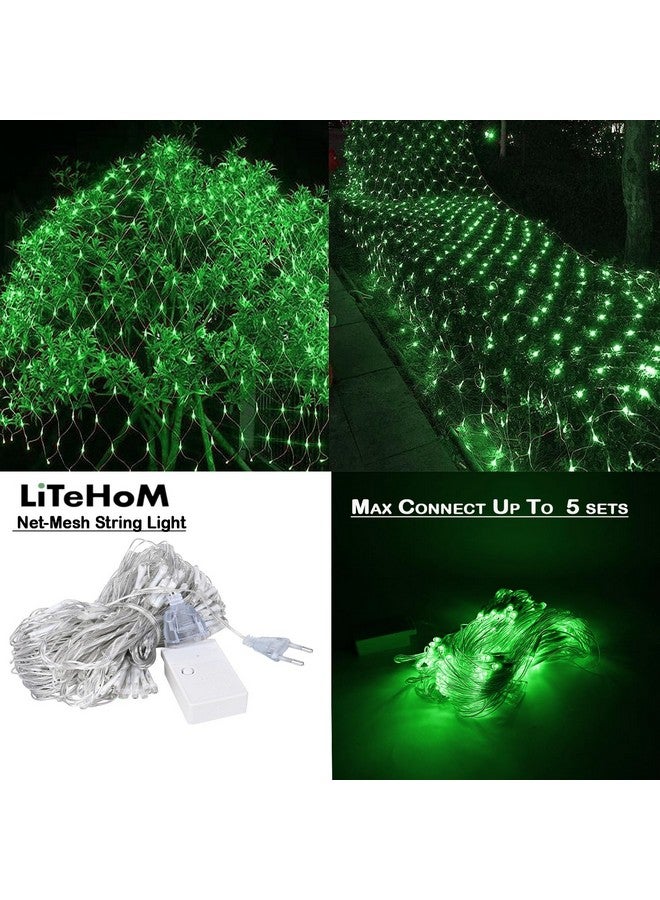 Litehom أضواء خيوط شبكة LED من لايت هوم، 9.8 قدم × 6.6 قدم، 192 LED، 8 أوضاع زينة ديوالي مع أضواء ديوالي لتزيين المنزل! أضواء ديوالي LED، أضواء LED لتزيين المنزل (3x2 شبكة خضراء) - Image 5