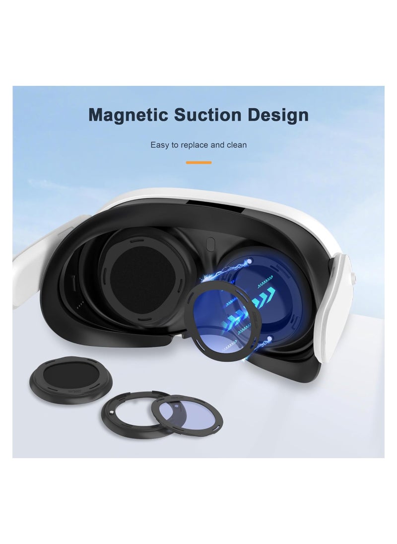 Excefore - Lens Protector Cover Kit for Meta Quest 3, Protector Accessories Compatible with Oculus Quest 3, Glasses Spacer Anti-Scratch Ring with Blue Light Blocking Glasses for Meta Quest 3 - Image 1