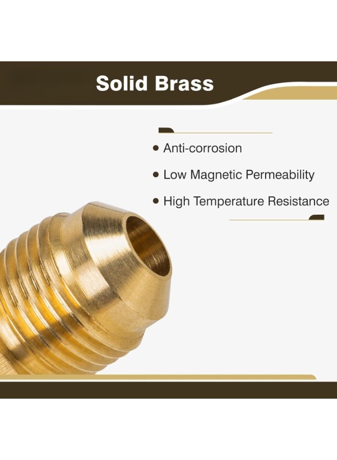 3/8" Flare x 3/8" Flare Brass Tube Fitting for Propane, LP and Natural Gas, Fuel, Plumbing, Union (2-Pack)(A)  - Image 3