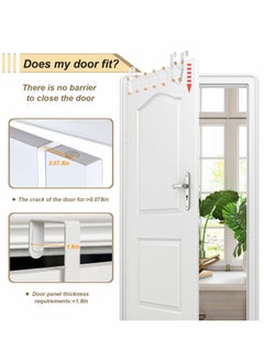 Excefore Over The Door Hooks, Sturdy Metal Over The Door Hanger with Wooden Edge (3 Pcs Set, 20 Hooks)  - Image 5