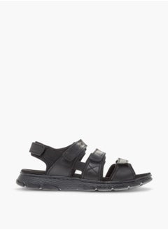 Le Confort Mens Strappy Sandals With Hook And Loop Closure  - Image 1
