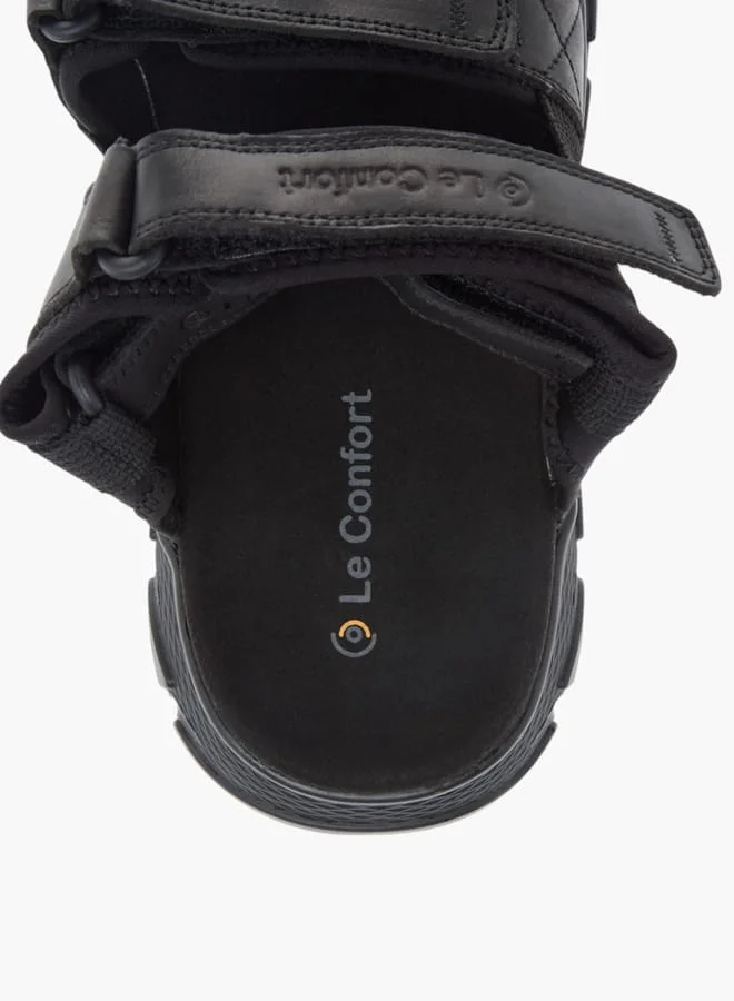 لو كونفورت Mens Strappy Sandals With Hook And Loop Closure