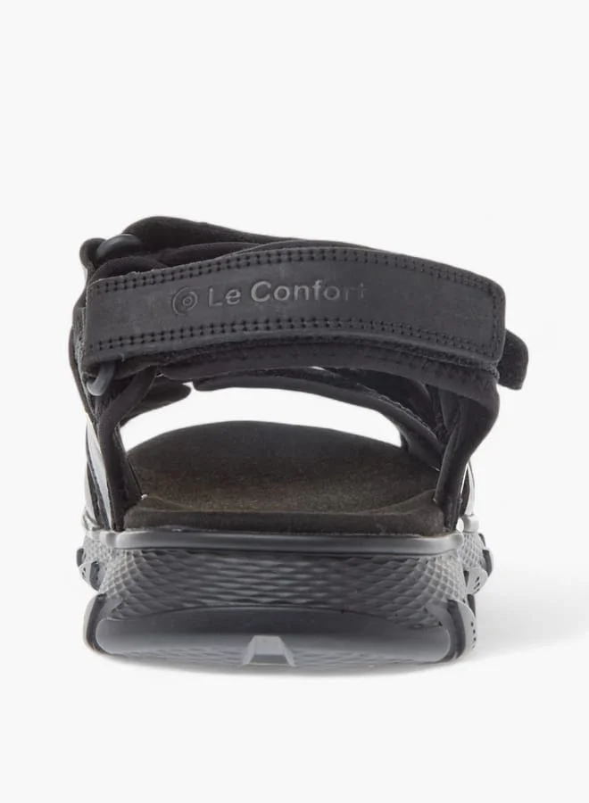 لو كونفورت Mens Strappy Sandals With Hook And Loop Closure