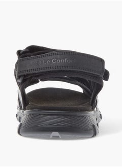 Le Confort Mens Strappy Sandals With Hook And Loop Closure  - Image 4