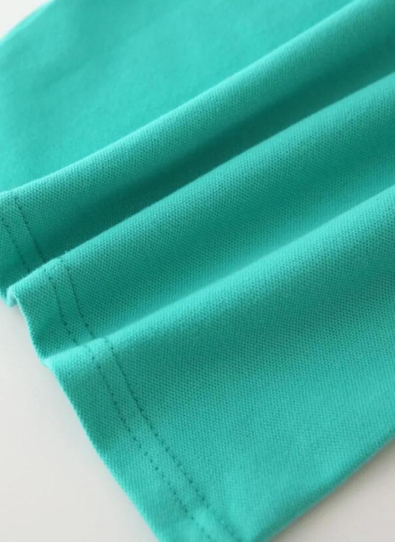 YUNIQEE Green Polo Collar Pure Cotton Tshirt