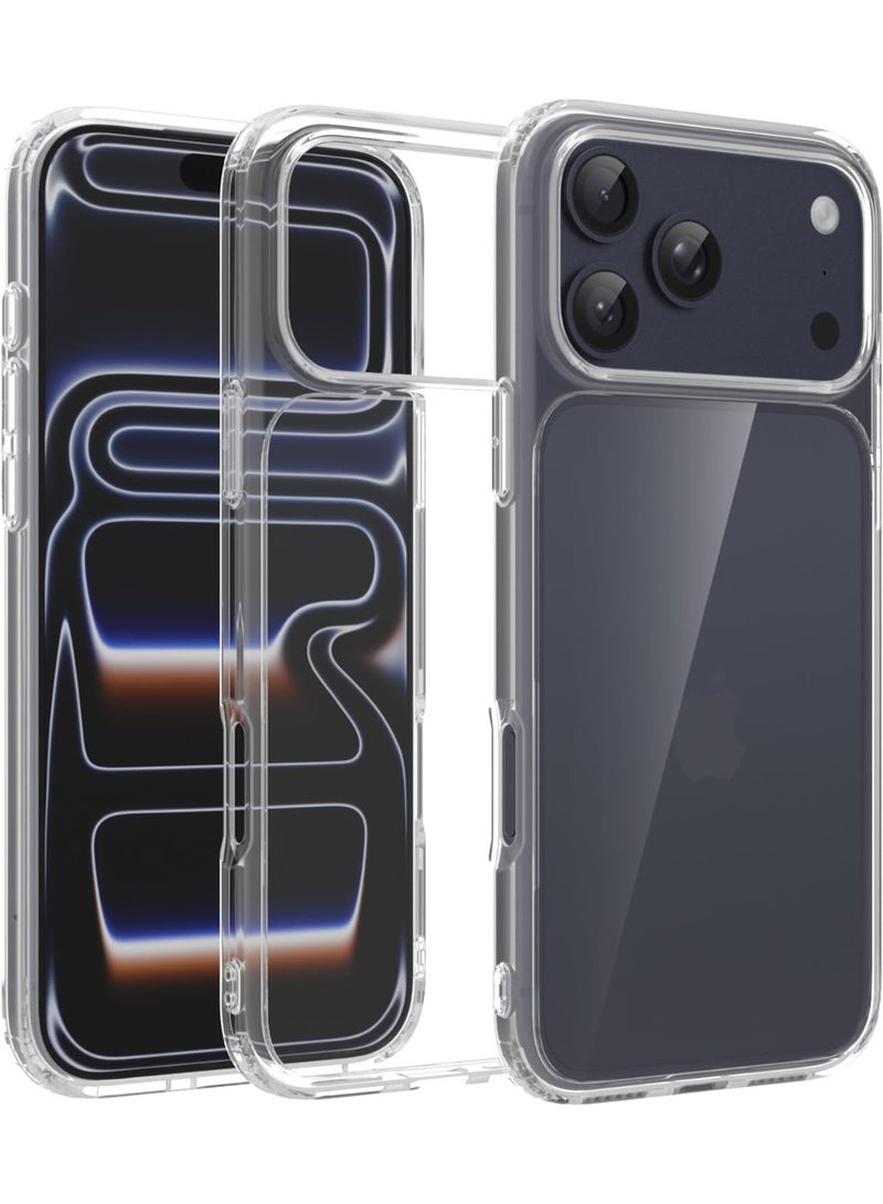 إينيكس جراب شفاف لهاتف iPhone 17 Pro مصنوع من السيليكون المرن الناعم المقاوم للصدمات ومصنوع من مادة TPU المطاطية الشفافة، متوافق مع هاتف 17 Pro شفاف - Image 1