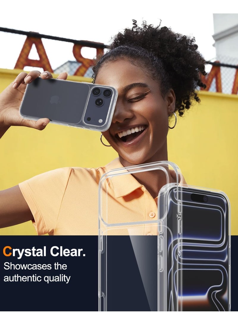 إينيكس جراب شفاف لهاتف iPhone 17 Pro مصنوع من السيليكون المرن الناعم المقاوم للصدمات ومصنوع من مادة TPU المطاطية الشفافة، متوافق مع هاتف 17 Pro شفاف - Image 5