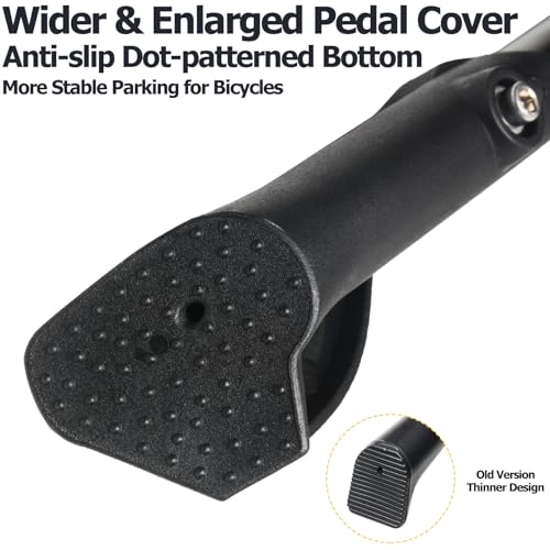 TOPCABIN Bike Kickstand Enhanced,Rear Side/Center Mount,Aluminum Alloy Bicycle Kick Stand Adjustable Kickstand for adult bike 700C 24" 26" 28" 29 inch Mountain Road bike(Black Side 24-29 inch Bike) - Image 4