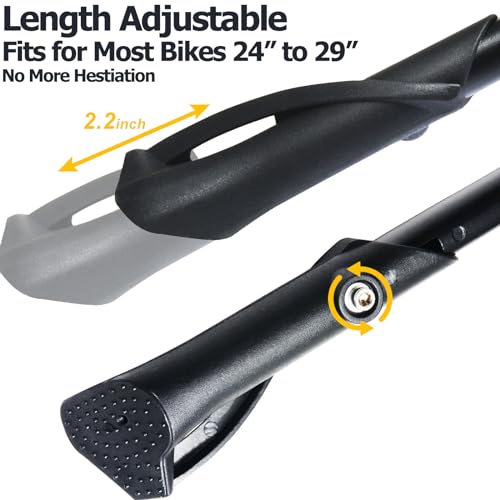 TOPCABIN Bike Kickstand Enhanced,Rear Side/Center Mount,Aluminum Alloy Bicycle Kick Stand Adjustable Kickstand for adult bike 700C 24" 26" 28" 29 inch Mountain Road bike(Black Side 24-29 inch Bike) - Image 2