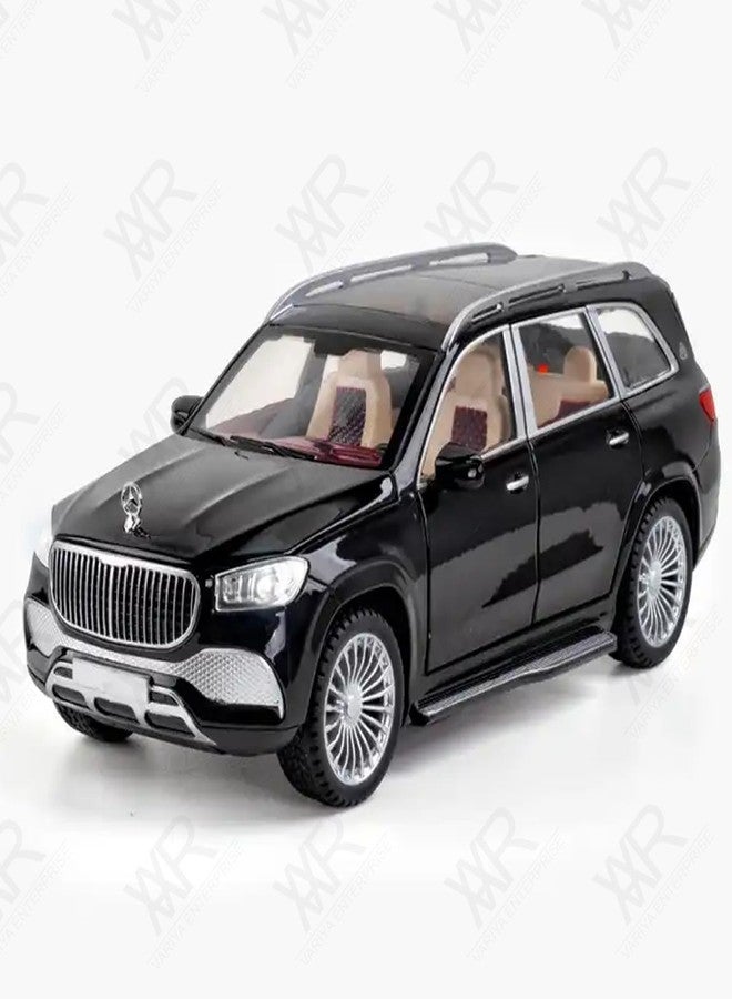 VARIYA ENTERPRISE® 1/24 Big Mercedes Maybach GLS600 Toy Car Metal Pull Back Diecast Car with Openable Door and Sound Light, Gifts Toys for Kids【 Black 】 - Image 1