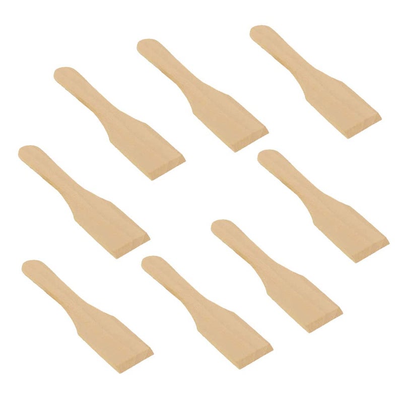 Kosmosta Wooden Raclette Spatula Wood Kitchen Utensils for Nonstick Pans Cheese Grills Gourmet Boards Frying Pans Fondue 8 pcsset