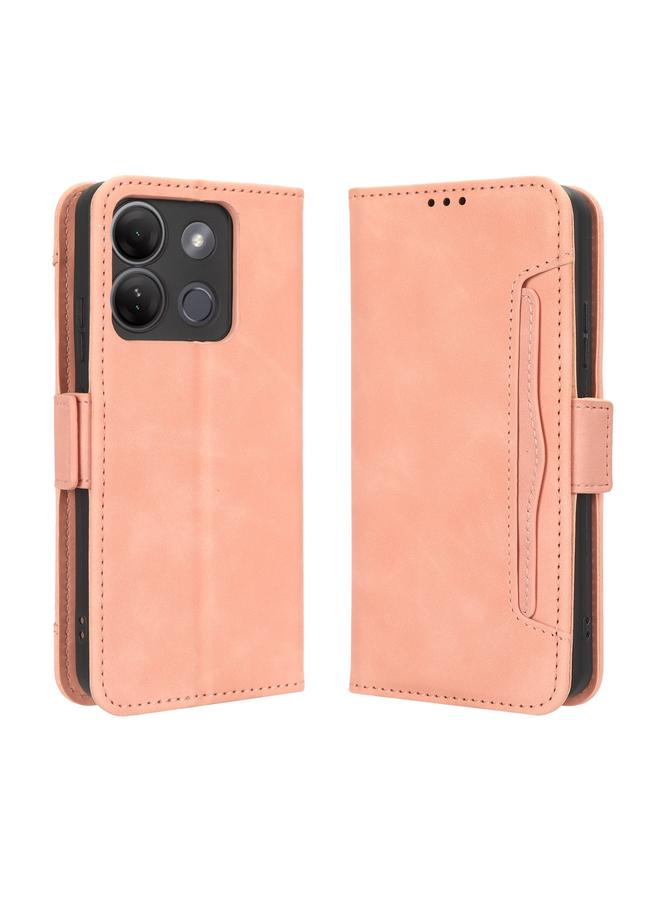 Zaboon Case For Infinix Smart 7 HD X6516 Skin Feel Calf Texture Card Slots Leather Phone Case - Image 2