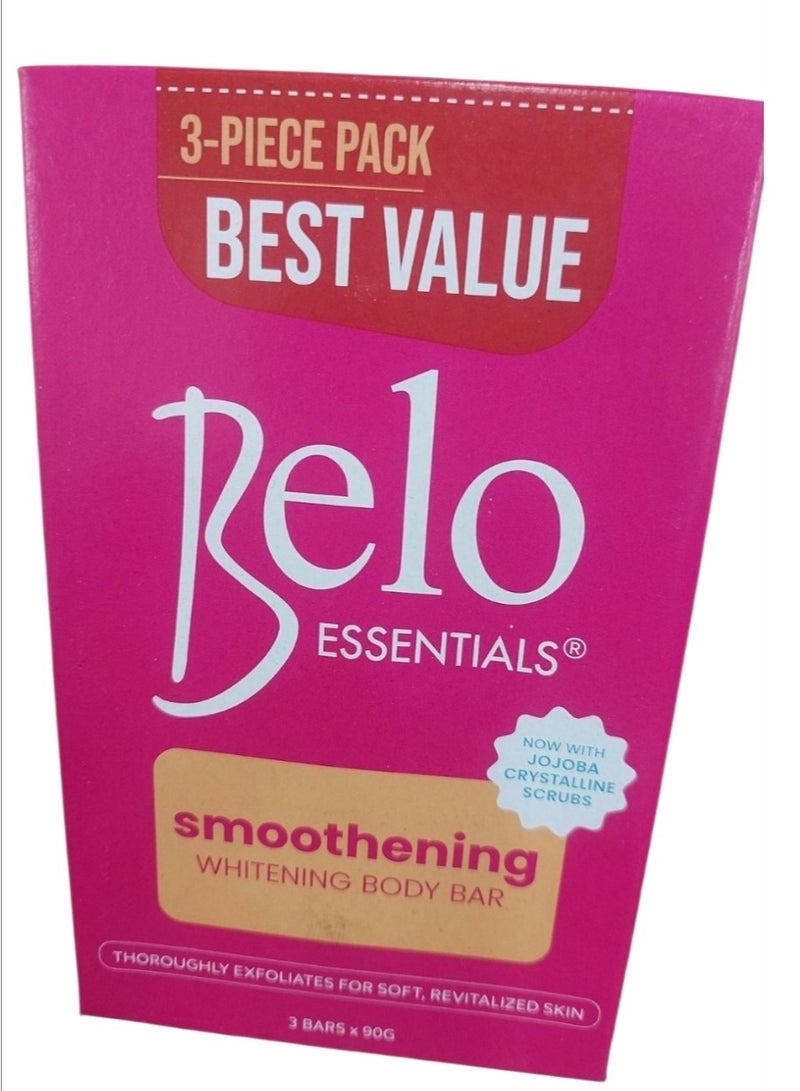 Belo Essentials 3-PIECE PACK  Belo ESSENTIALS SMOOTHENING whitening body bar(3BARSX90G)