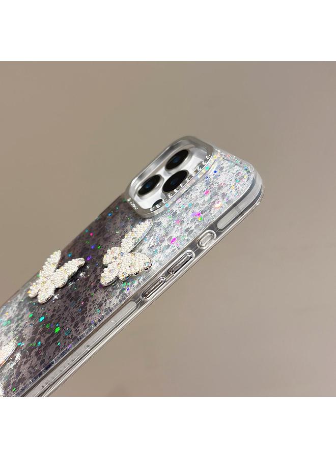 S-TOP Case For iPhone 13 Pro Butterflies Starry Sky Gradient IMD Phone Case - Image 4