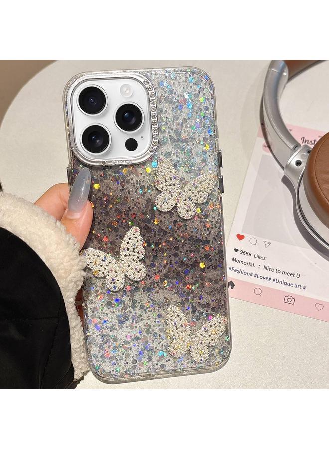 S-TOP Case For iPhone 13 Pro Butterflies Starry Sky Gradient IMD Phone Case - Image 1