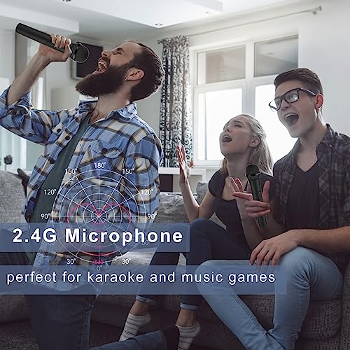 HONCAM USB Wireless Microphones UHF Metal Handheld Dynamic Mic with USB Receiver for PC Computer, Laptop,Gaming, Singing Practice, Compatible with Xbox Series X/S, PS5, Switch OLED, NS Switch, Wii - Image 5