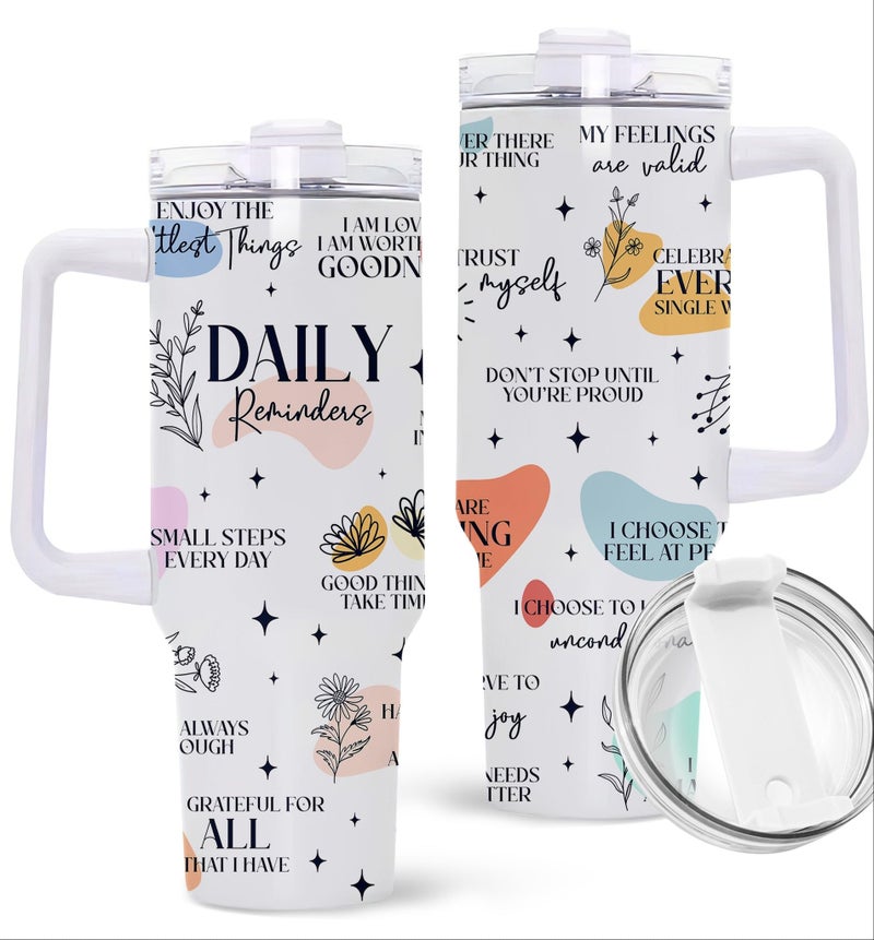 Inspirational 40 Oz Motivational Mug  Daily Reminders  Positive Affirmations  Perfect Gifts for Friends Colleagues  Coworkers