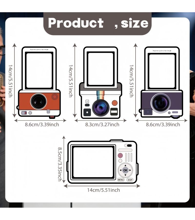 A Vintage Camera Shaped Fridge Magnet Without Photo Paper With Magnetic Frame Design Suitable For Decorations On Refrigerator Dishwasher Whiteboard During Easter Valentine Back To School - Image 3