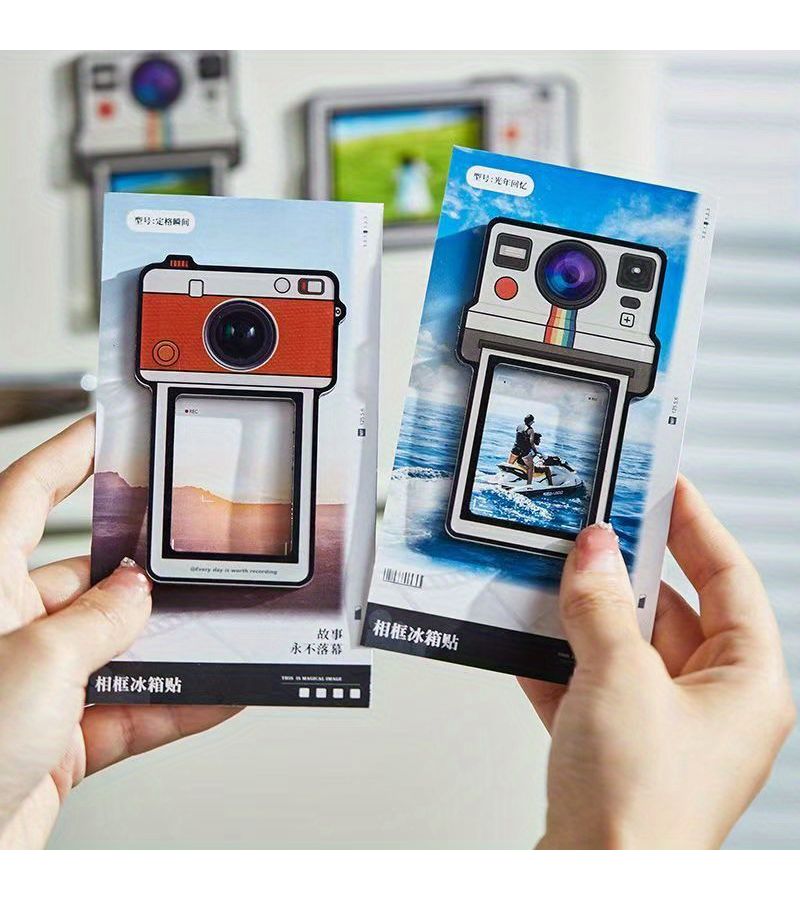 A Vintage Camera Shaped Fridge Magnet Without Photo Paper With Magnetic Frame Design Suitable For Decorations On Refrigerator Dishwasher Whiteboard During Easter Valentine Back To School - Image 4