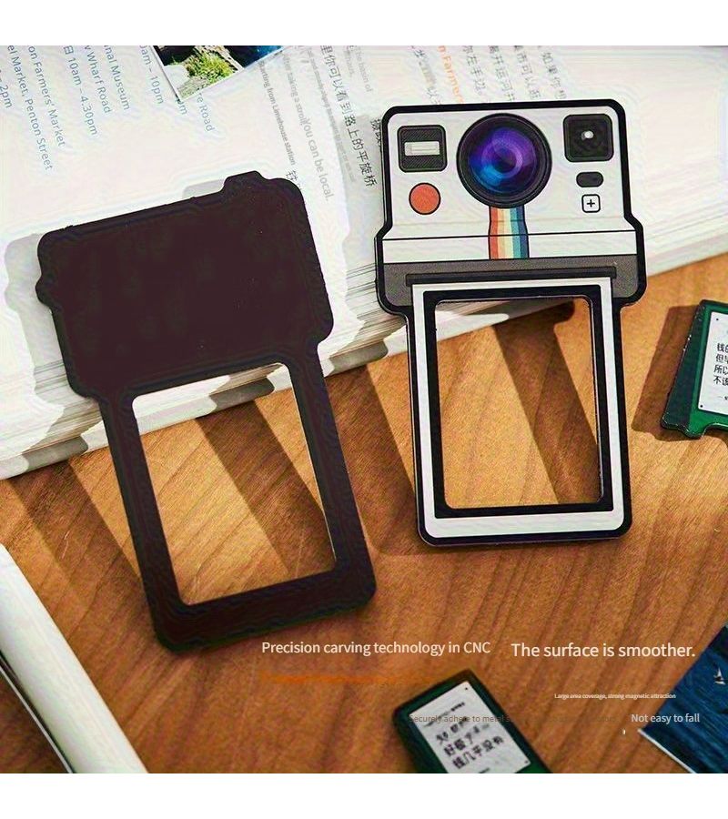 A Vintage Camera Shaped Fridge Magnet Without Photo Paper With Magnetic Frame Design Suitable For Decorations On Refrigerator Dishwasher Whiteboard During Easter Valentine Back To School - Image 1