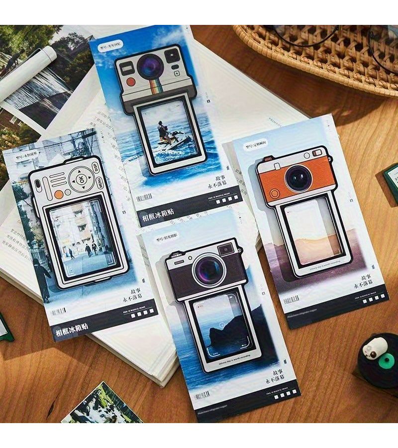 A Vintage Camera Shaped Fridge Magnet Without Photo Paper With Magnetic Frame Design Suitable For Decorations On Refrigerator Dishwasher Whiteboard During Easter Valentine Back To School - Image 5