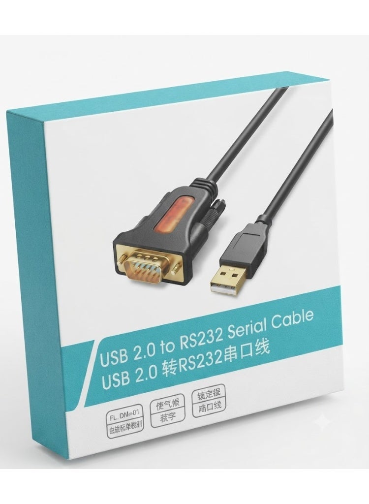 USB 2.0 to RS232 Serial Cable DB9 9-Pin COM Port Converter with PL2303 Chip - Image 1