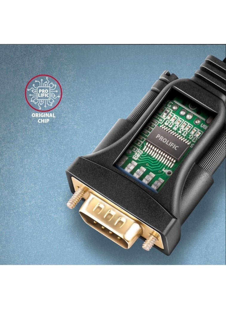 USB 2.0 to RS232 Serial Cable DB9 9-Pin COM Port Converter with PL2303 Chip - Image 2