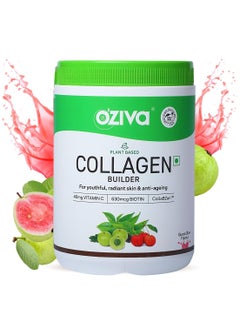 OZiva Vegan Collagen Guava Glow Biotin Vitamin C Brighter Youthful Skin 250g ACV Weight Loss 3 In 1 Fat Oxidation 15 Effervescent Tablets Green Apple 2 Count 15 Capsules  - Image 5