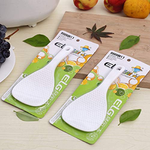 PDTXCLS OLIREXD 2PCS Non-Stick Rice Paddle Spoon Rice Scoop, Rice Serving Spoon, White, 2 Pack - Image 5