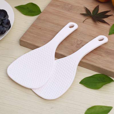 PDTXCLS OLIREXD 2PCS Non-Stick Rice Paddle Spoon Rice Scoop, Rice Serving Spoon, White, 2 Pack - Image 2