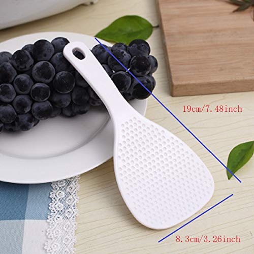 PDTXCLS OLIREXD 2PCS Non-Stick Rice Paddle Spoon Rice Scoop, Rice Serving Spoon, White, 2 Pack - Image 4