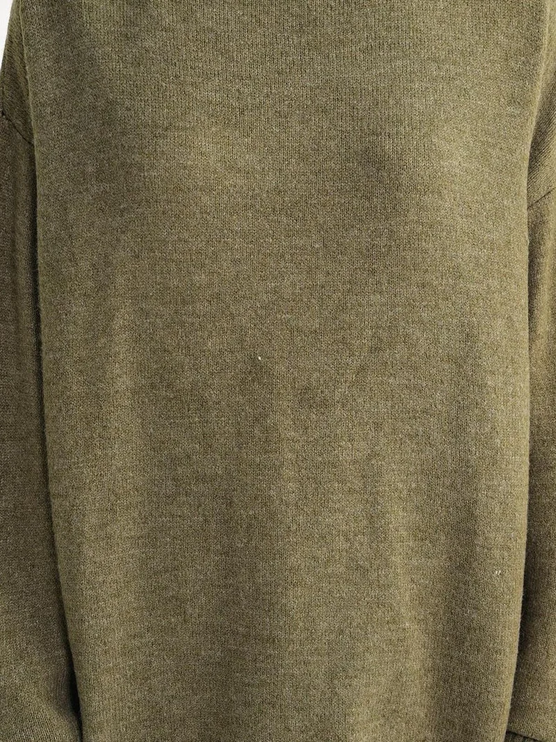 Mixray Khaki Green Mixray Oversized Knitwear Sweater for Women | Best Price UAE