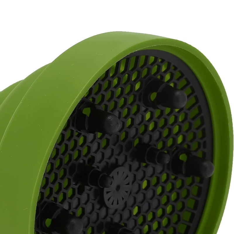 woobles Hair Dryer Diffuser Universal Collapsible Silicone Hair Dryer Diffuser Portable Travel Folding Hair Blow Dryer Diffuser(Green) Green - Image 5